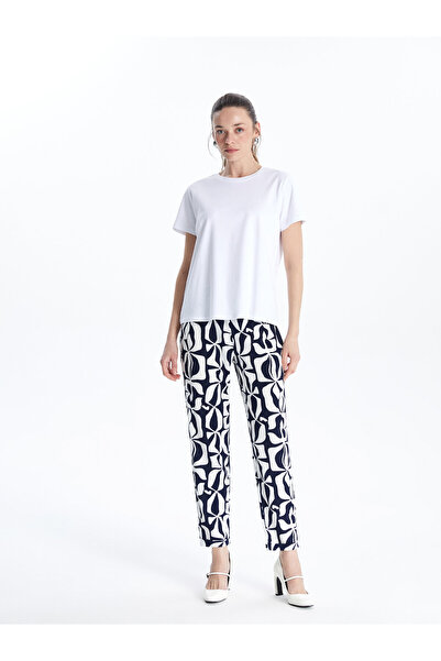 LC Waikiki Elasticated Waist Patterned Women's Trousers