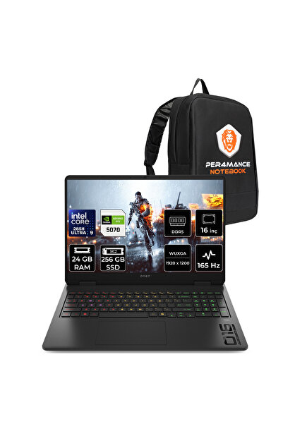 HP Omen Slim 16 Ultra 9 285H 24GB 256GB SSD RTX5070/8GB 16" WUXGA 165Hz 3 ms ...