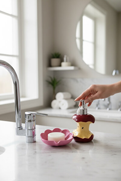 KUKO DESIGN Deniz Kabuğu Şekilli Sabunluk Dekoratif Sabun Tutucu Banyo Aksesu...
