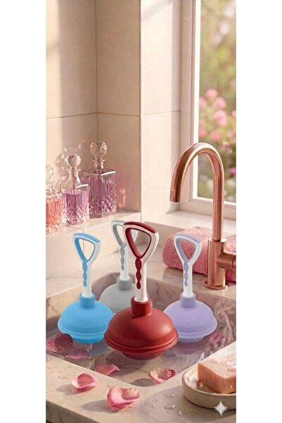 ÇEÇEN HOME (17cm ızunluk 10cm çap) Vakum Güçlü Lavabo Pompası - Yumuşak Dokul...