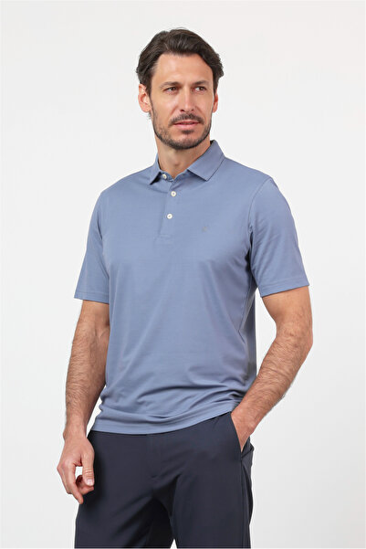 İmza Σκούρο μπλε ιταλικό κοντομάνικο μπλουζάκι χωρίς τσέπες, άνετη εφαρμογή, ...