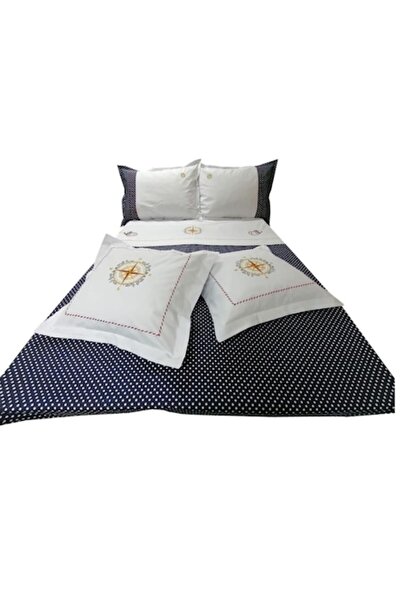 Casa Bucuriei Set husă de pilotă brodată 210 x 230 cm și 2 fețe de pernă
