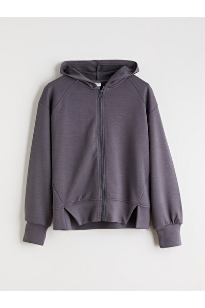 LC Waikiki Hooded Girls' Zippered Sweatshirt