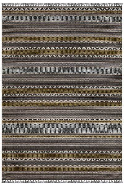 SULTAN HALI Yeşil Renkli Kaymaz Tabanlı Yıkanabilir Makine Dokuma Kilim