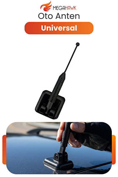 MEGAHAWK Araç Tavan Anteni Universal Oto Anten Güçlü Çekim Kolay Montaj Haric...