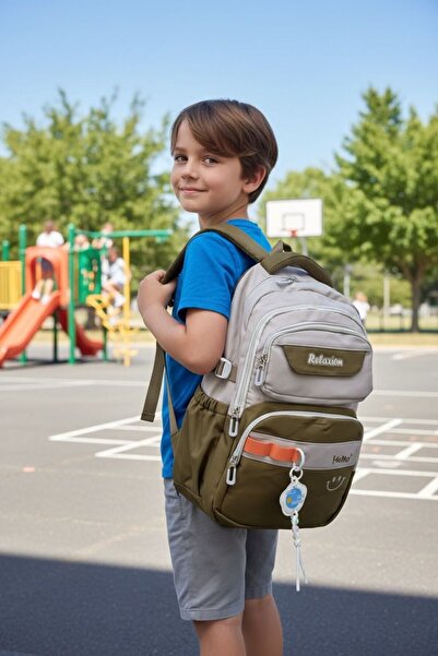 Relaxion Ergonomic Large Size Multi-Compartment Spine-Supporting Middle Schoo...