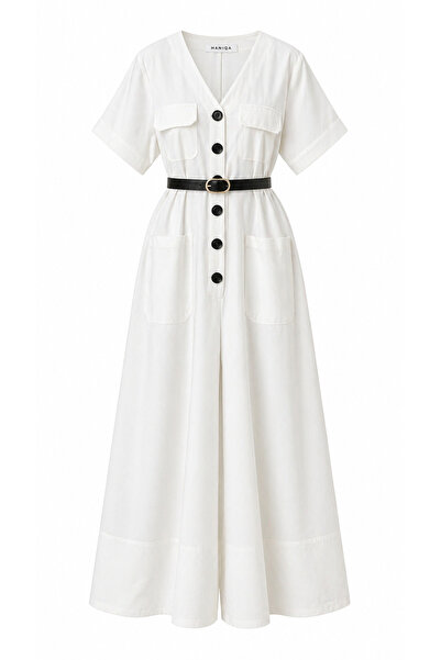 HANIQA Λινό φόρμα με φαρδύ κόψιμο |   44-50 |   25235