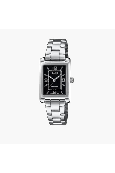 Casio ساعة نسائية بحزام من الفولاذ المقاوم للصدأ باللون الفضي مقاس 32 ملم |  ...