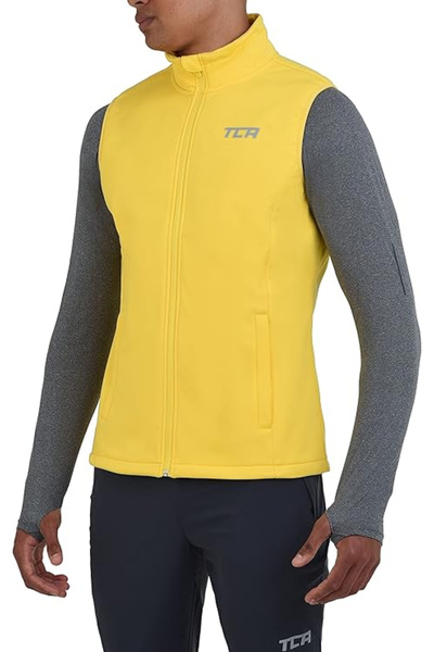 OEM Light yellow vest, lined, breathable, with side pockets, L