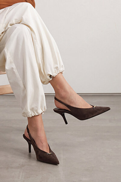 Marjin Γυναικεία παπούτσια στιλέτο με μυτερή μύτη, ανοιχτή πλάτη, ελαστική κο...