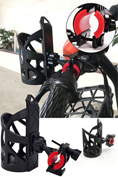 ThenTech 360 Derece Dönebilen Gidon Tipi Bardak Tutucu Bebek Arabası Motor Bi...