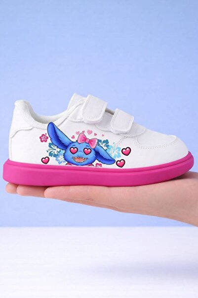 archiepet ροζ σόλα μπλε με στάμπα τρελού τέρατος αθλητικά παπούτσια για κορίτσια