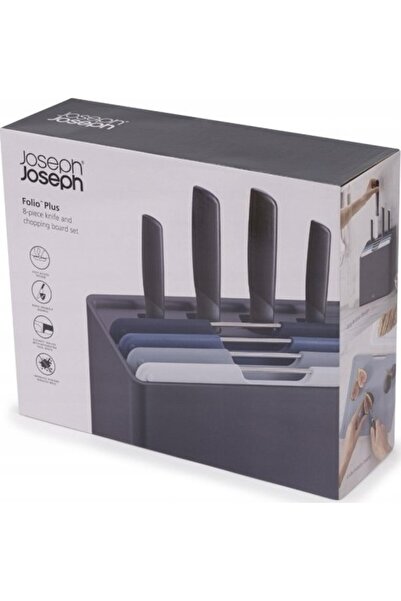 Joseph Joseph Set Folio Plus de 8 piese, cuțite și tocătoare gri