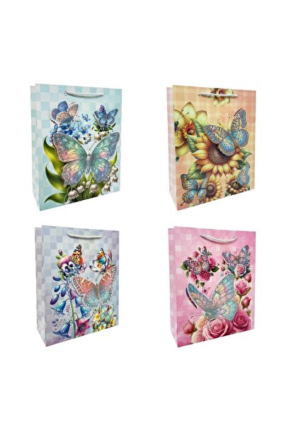 AFO Set 12 Pungi Cadou Flori si Fluturi 3DMixt 26x32x10
