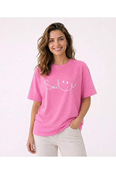 Lizbon Style Γυναικείο μπλουζάκι Oversize 100% βαμβακερό, άνετη εφαρμογή, με ...