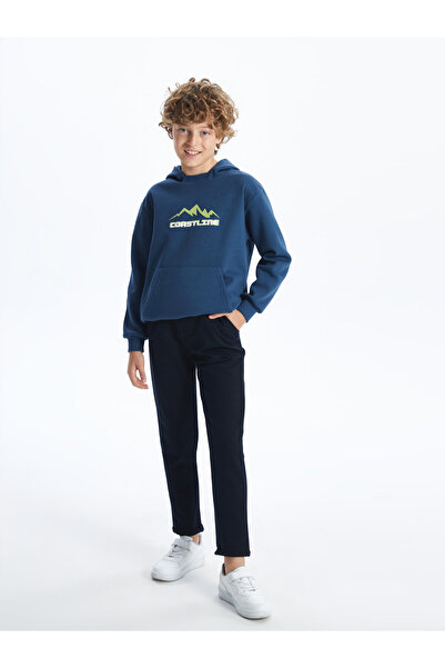 LC Waikiki Boys' Textured Trousers with Elastic Waist