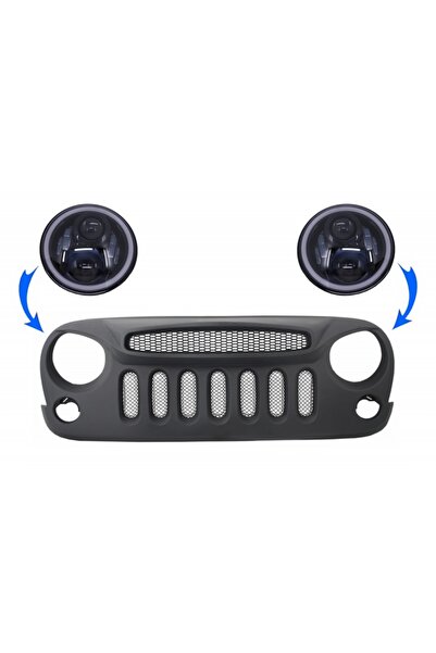 Angels Auto Grila Centrala cu Faruri Full LED CREE Dublu Proiector JK (2007+)...