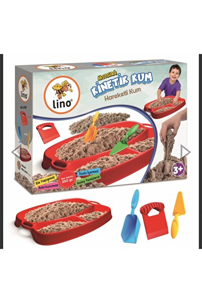 My Easy Shop Kinetic Sand Set Lino (Moving Sand) 350 Gr Sand+Tray+6 Molds