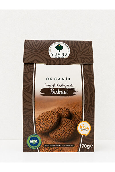 Yumna Organik Organik Sertifikalı Tereyağlı Keçiboynuzlu Bisküvi Katkısız 70Gr.