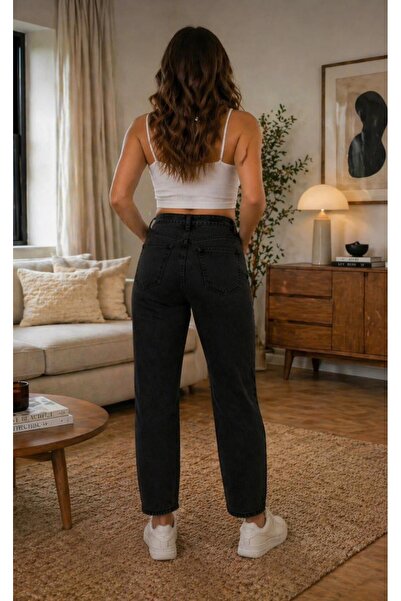 ON KLEEM Γυναικείο τζιν παντελόνι Boyfriend με ψηλή μέση και λύκρα, τέλεια εφ...