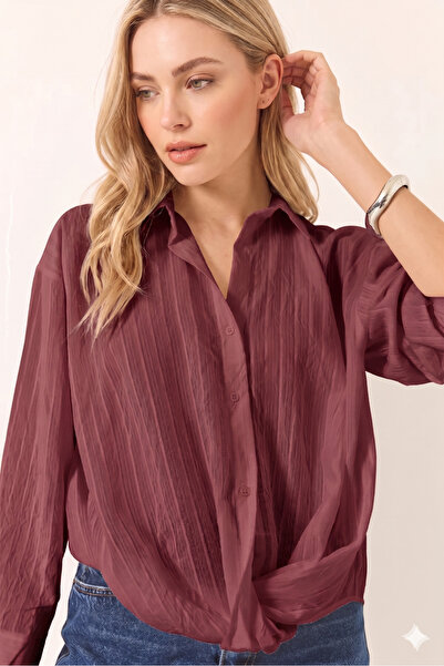 BORCKA TEKSTİL Βαμβακερό πουκάμισο με λεπτομέρεια από κορδόνι και λεπτομέρεια...