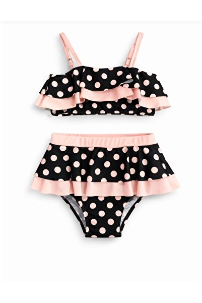 BEYAZ BEBE Girl's Polka Dot Trendy Sea Pool Bikini