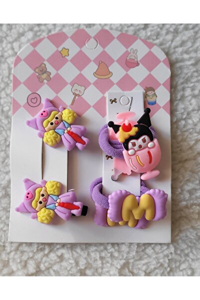 LO ADORO 6 τεμάχια Παιδικά κλιπ μαλλιών για κορίτσια, λαστιχένια κλιπ μαλλιών