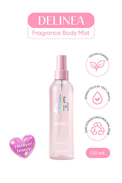 It Girl Delina Body Mist Vücut Spreyi 150 ml – Gül Notalı Çiçeksi ve Meyvemsi...