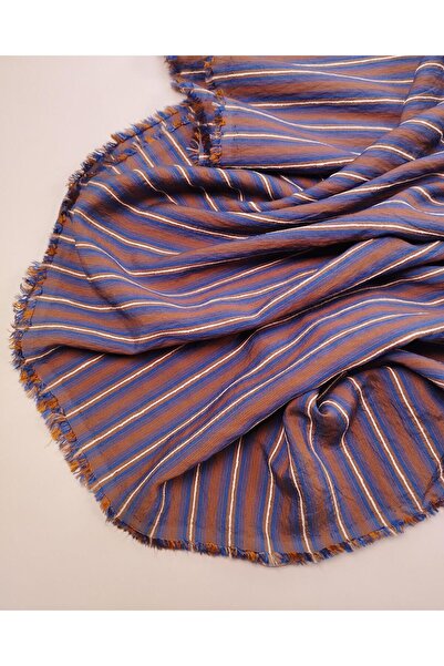 Kumaş Parça Κόκκινο Καφέ Ναυτικό Μπλε Ριγέ Ύφασμα Παρόμοιο με Aerobin Μαλακό ...