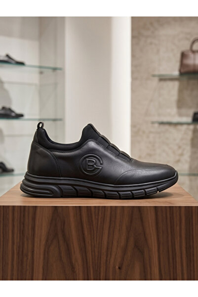 CRC AYAKKABI Crc Genuine Leather 100% Handcrafted Black B-Logo Comfortable So...