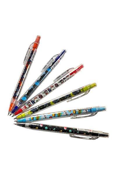 Mikro 6'lı Versatil Kalem Seti 0.7 mm - Ergonomik Tutuşlu Basmalı Kurşun Kale...