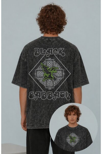 Fuddy Moda Unisex μπλουζάκι Black Sabbath Fallen Angel που πλένεται στο πλυντ...