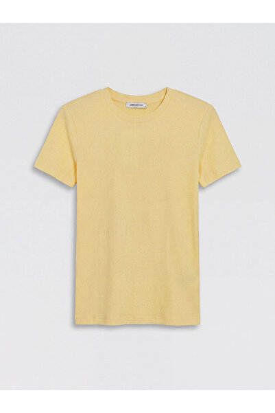 LC Waikiki Lcwaikiki Basicyellow Crew Neck Women's T-Shirt