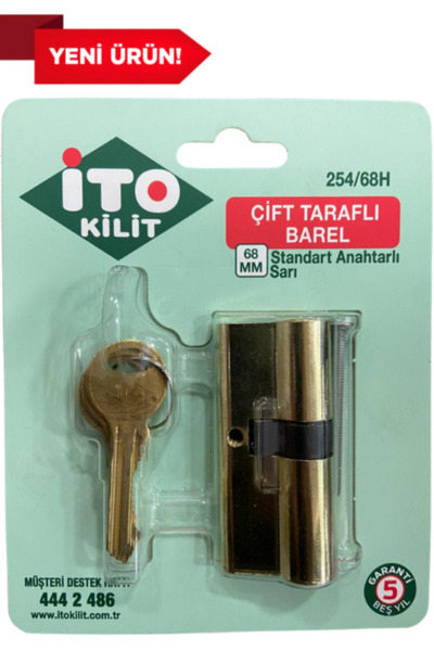 KİLİT 254/68H ,(26+10+32) Blisterli Barel – Çift Taraflı Barel – Bilyalı Silindir - Silindir Kilitler - Kilit