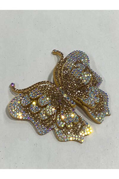 karantuhafiye Kristal Taşlı Dikme Arma / Ceket, Çanta ve Ayakkabı Süsleme Gold