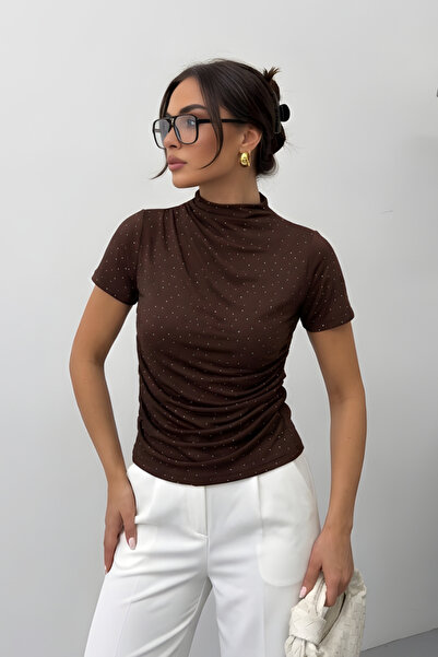 spirituel Γυναικείο T-Shirt με κοντό μανίκι, διακοσμημένο με πέτρες, υφασμάτι...