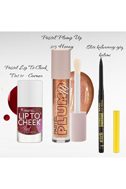Pastel Lip To Cheek Tint 01 - Carmen + Plump Up 213 Dolgunlaştıran Dudak Parl...