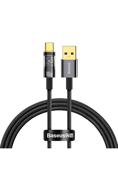 Baseus Cablu Date si Incarcare USB-A - USB-C Explorer, 100W, 1m, Negru CATS00...