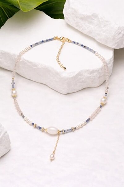 Zenso Azure Whisper Pearl and Sodalite Necklace
