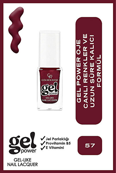 Golden Rose Gel Power Nail Lacquer-57-Jel Oje