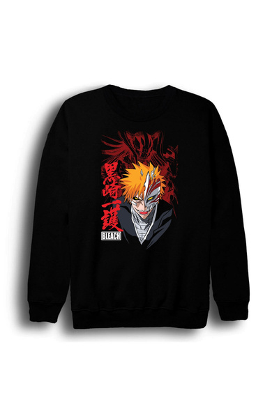 fame-stoned Bleach - Ichigo Kurosaki - Φούτερ με στάμπα anime, unisex, 100% β...