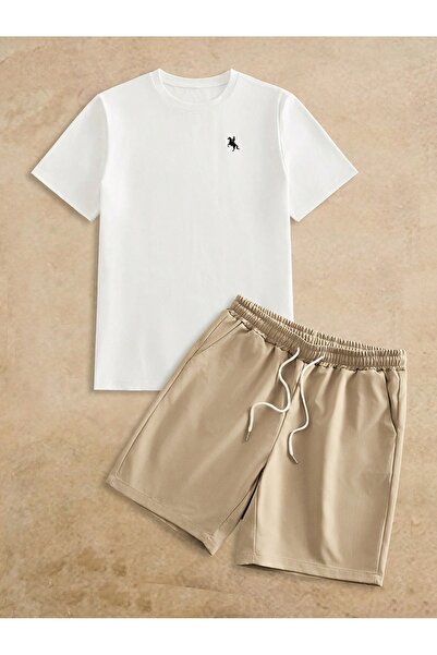 macklin Unisex Minimal Cowboy Printed Special Design Oversize Μπλουζάκι και Σ...