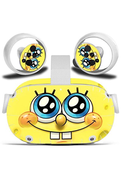 ozbience Sünger Bob Temalı VR Gözlük Sticker Seti, Eğlenceli Dekorasyon