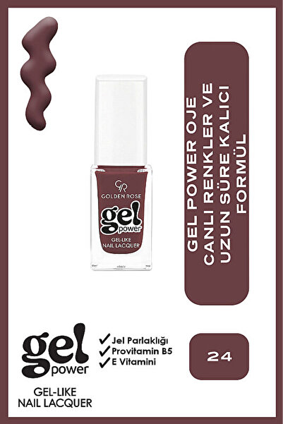 Golden Rose Gel Power Nail Lacquer-24-Jel Oje