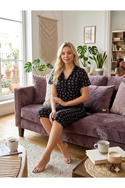 Lovella ΣΕΤ ΠΙΤΖΑΜΑΣ ΚΑΠΡΙ ΜΕ ΚΟΝΤΟ ΜΑΝΙΚΙ ΚΑΙ ΚΟΥΜΠΙΑ ΜΠΡΟΣΤΑ 15090