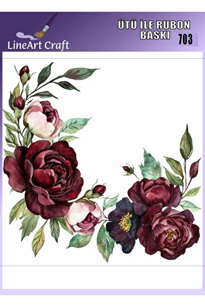LİNEART Iron-On Rubon Transfer Printing for Wood & Fabric Transfer No:Rb703-3...