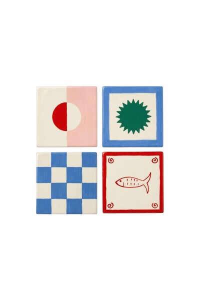 Fern&Co. Roots of Fern Collection 4-Piece Coasters