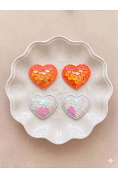 Jeevee Colorful Sequin Heart Baby Hair Clip - Hair Clip for Babies with No Ha...