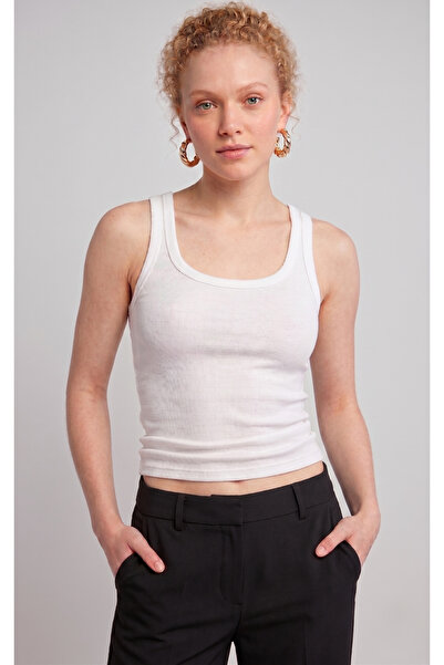 NACAR STORE Γυναικεία μπλούζα με ραβδωτή όψη καμιζόλας με χοντρά λουράκια, βα...