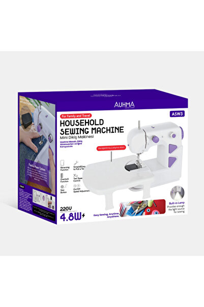 Al-NET Teknoloji Al-NET Mini Dikiş Makinesi 4.8 W, 23 Kademe, Geniş Çalışma A...